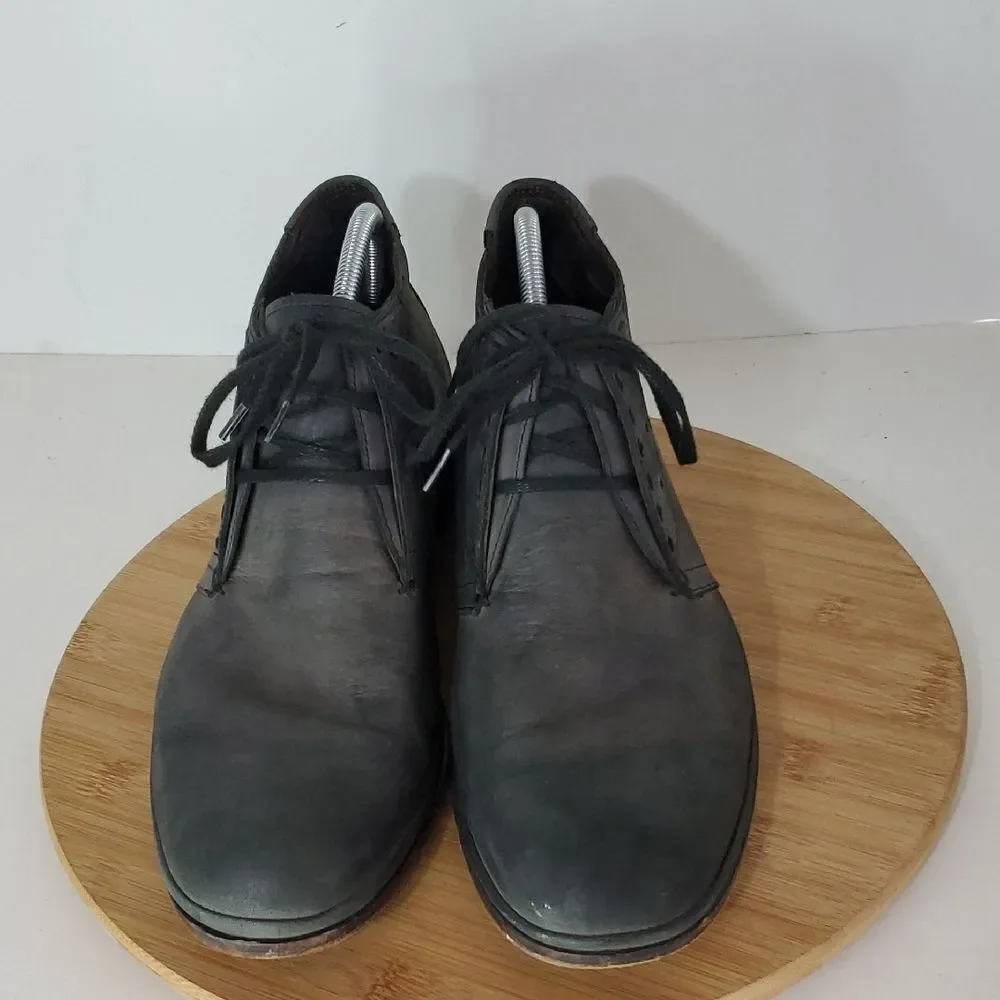 John Varvatos Black Leather Chukka Boots Men's Size 10.5